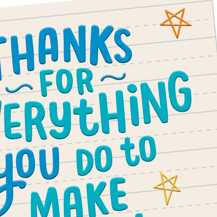Hallmark You Make School Great Thank You Card From Kids