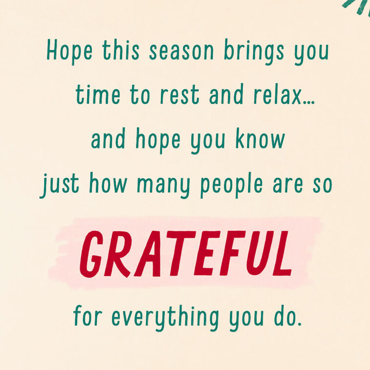 Hallmark You Make School So Much Better Christmas Thank-You Card