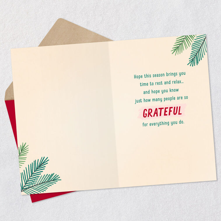 Hallmark You Make School So Much Better Christmas Thank-You Card