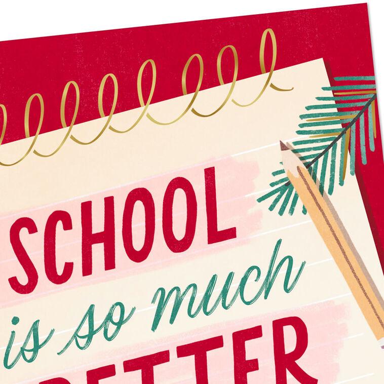 Hallmark You Make School So Much Better Christmas Thank-You Card