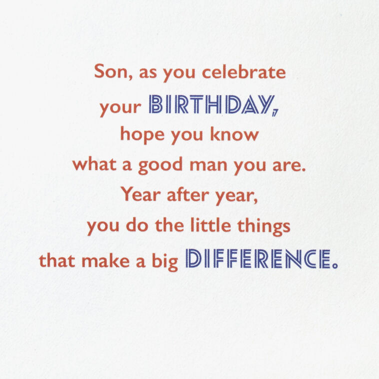Hallmark You Make The World A Better Place Birthday Card For Son