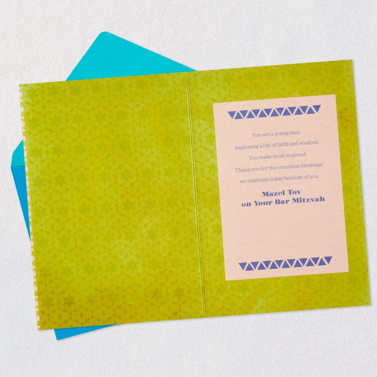 Hallmark You Make Us All So Proud Bar Mitzvah Card For Grandson