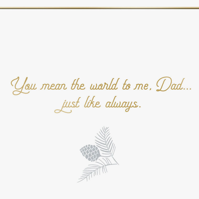 Hallmark You Mean The World To Me Christmas Card For Dad From Daughter