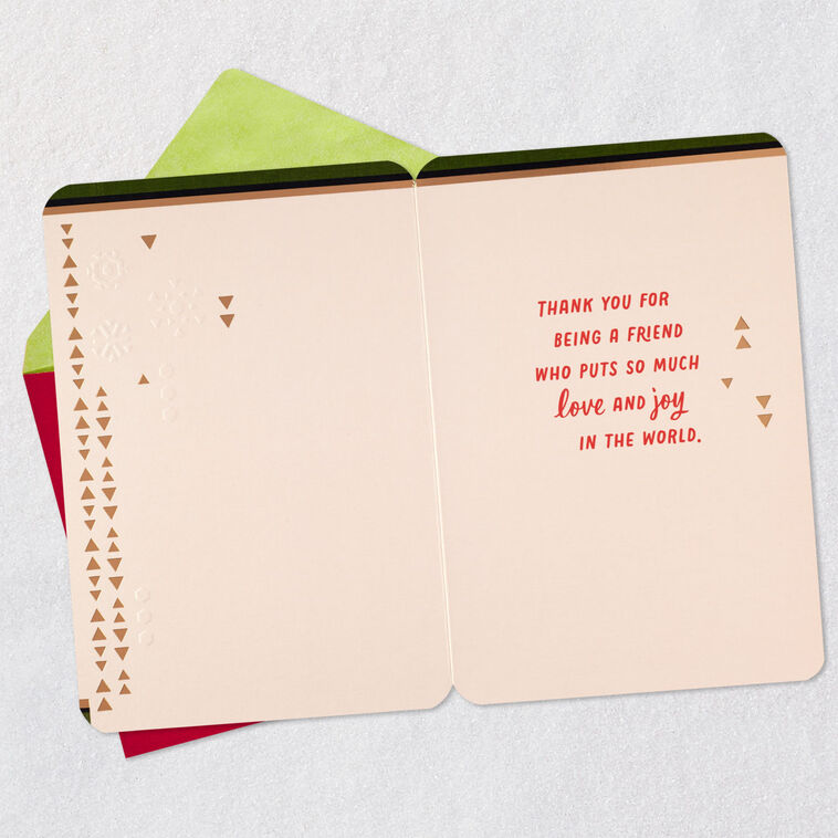 Hallmark You Put Love And Joy Into The World Christmas Card For Friend