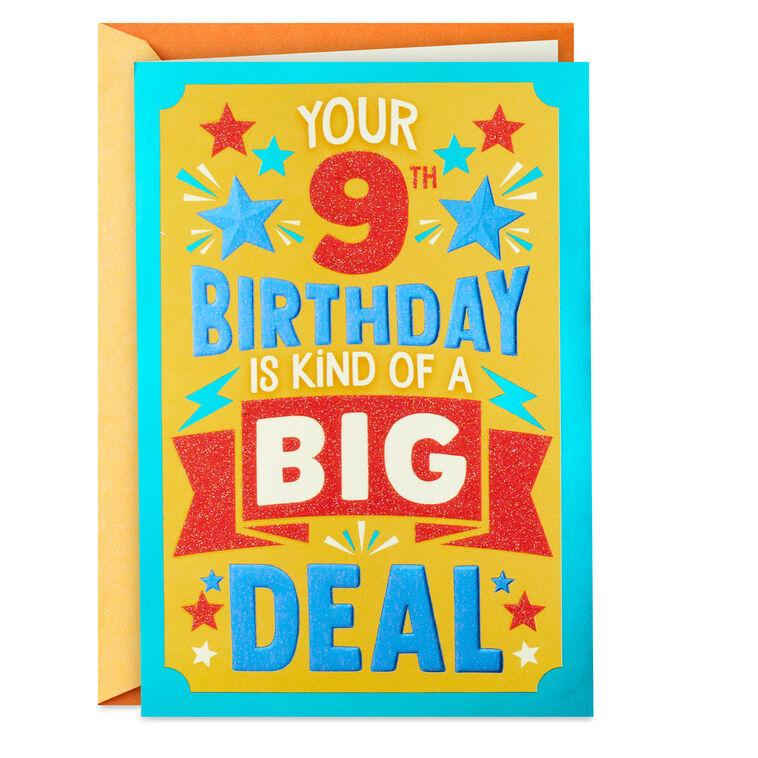 hallmark You're a Big Deal 9th Birthday Card for Kids