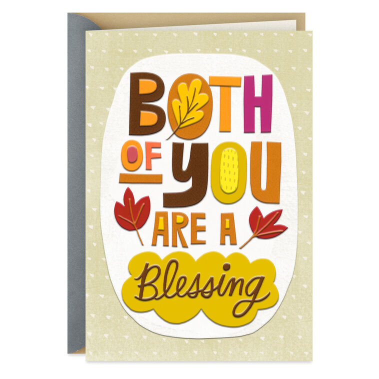hallmark You're a Blessing Thanksgiving Card for Both