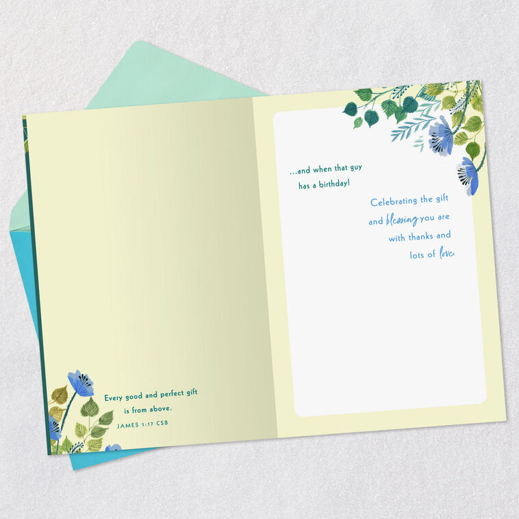 Hallmark You're A Gift Religious Birthday Card For Son-in-Law