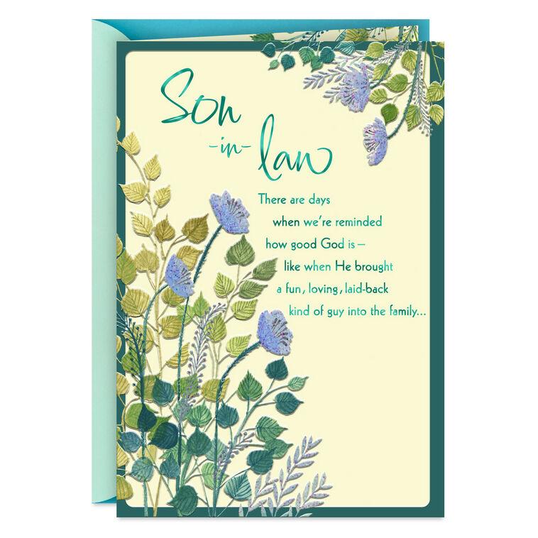 hallmark You're a Gift Religious Birthday Card for Son-in-Law