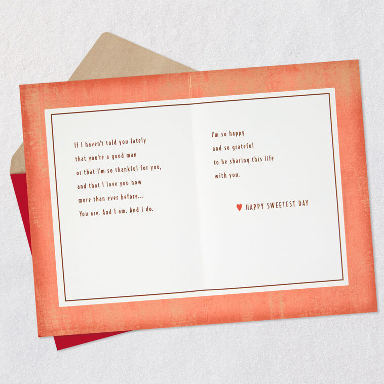 Hallmark You're A Good Man Romantic Sweetest Day Card For Husband