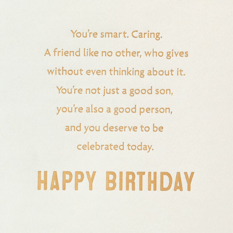 Hallmark You're A Good Son And So Much More Birthday Card