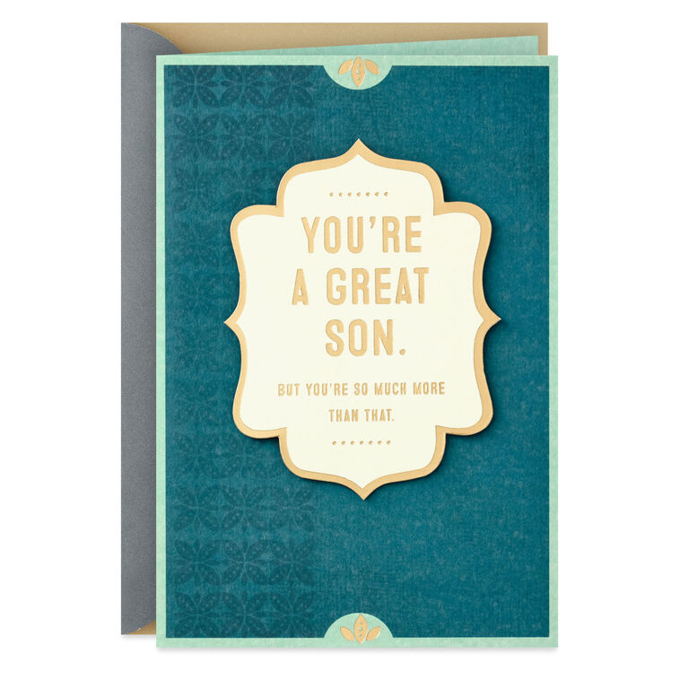 hallmark You're a Good Son and So Much More Birthday Card