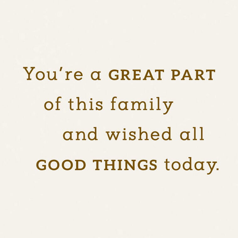 Hallmark You're A Great Part Of This Family Birthday Card For Him