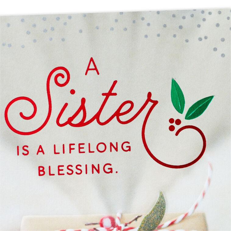Hallmark You're A Lifelong Blessing Christmas Card For Sister