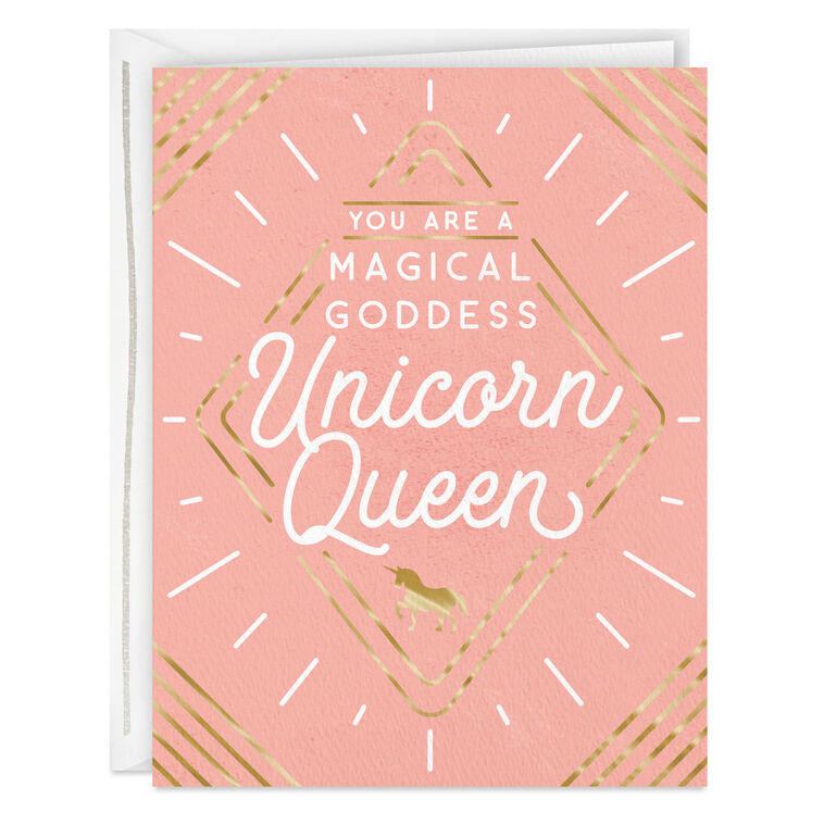 hallmark You're a Magical Goddess Unicorn Queen Card for Her