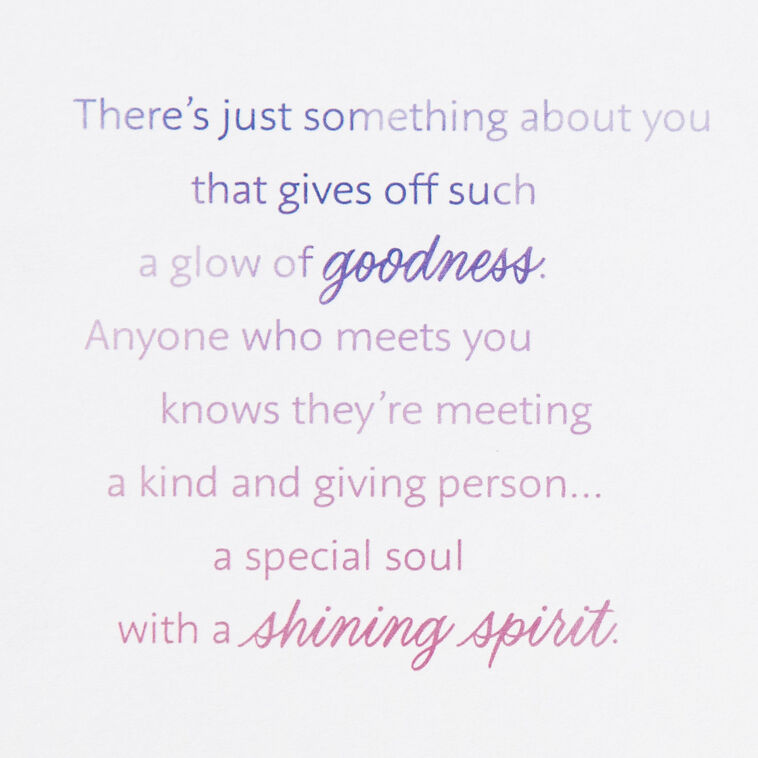 Hallmark You're A Special Soul With A Shining Spirit Birthday Card