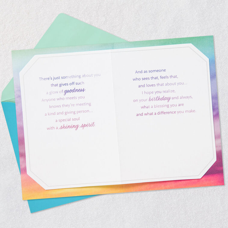 Hallmark You're A Special Soul With A Shining Spirit Birthday Card