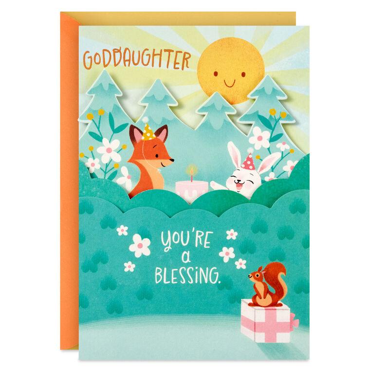 hallmark You're a Wonderful Blessing Pop-Up Birthday Card for Goddaughter