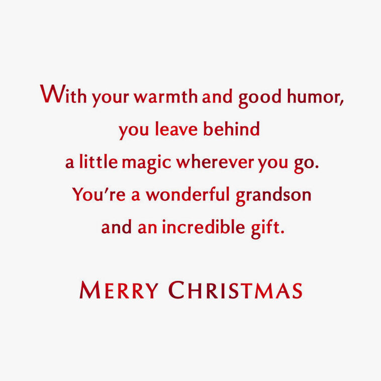 Hallmark You're A Wonderful Grandson Christmas Card