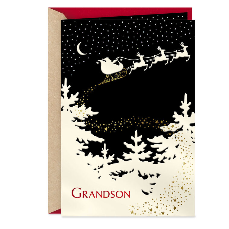 hallmark You're a Wonderful Grandson Christmas Card