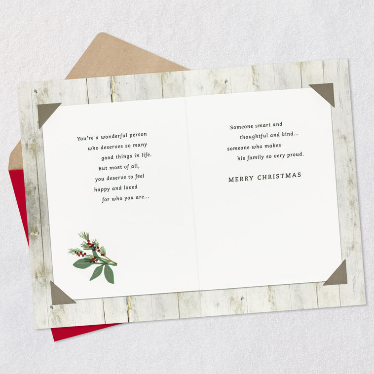 Hallmark You're A Wonderful Person Christmas Card For Son