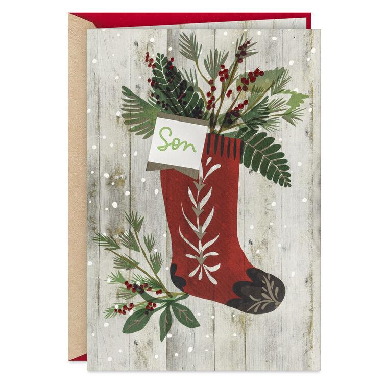 hallmark You're a Wonderful Person Christmas Card for Son