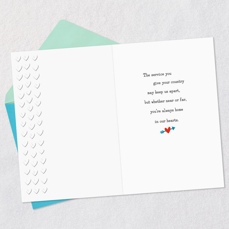 Hallmark You're Always Home In Our Hearts Military Miss You Card