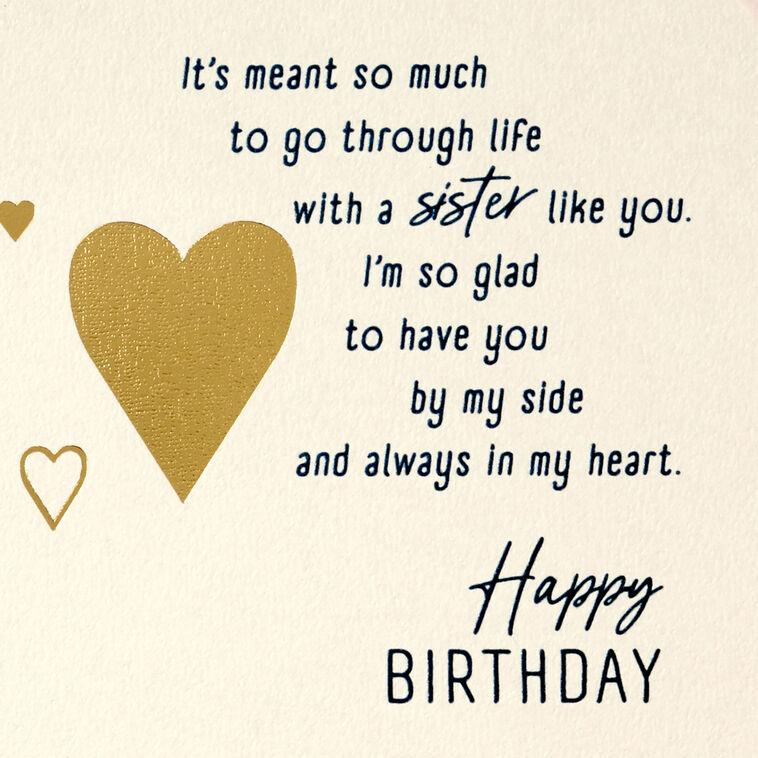 Hallmark You're Always In My Heart Birthday Card For Sister