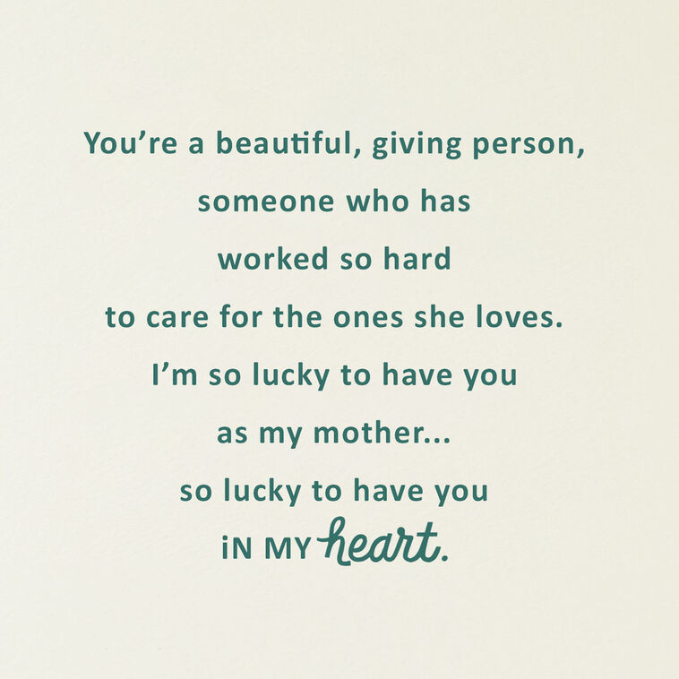 Hallmark You're Always In My Heart Christmas Card For Mom