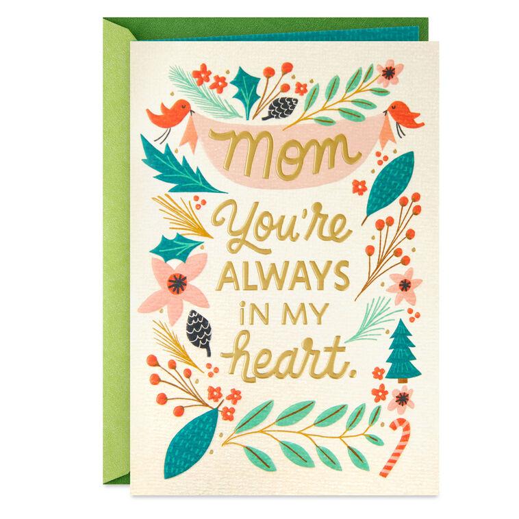 hallmark You're Always in My Heart Christmas Card for Mom