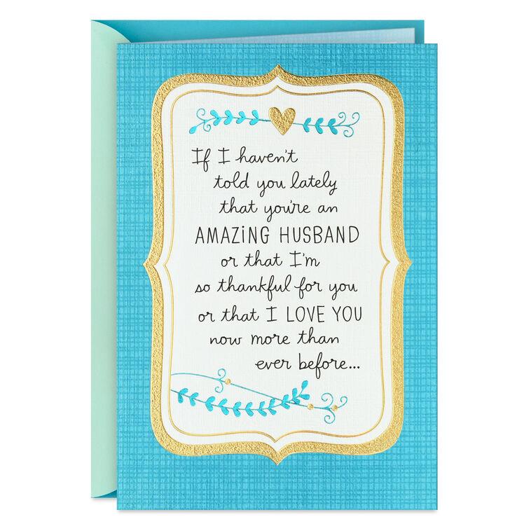 hallmark You're an Amazing Husband Anniversary Card