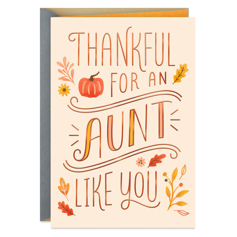 hallmark You're an Example of Love Thanksgiving Card for Aunt