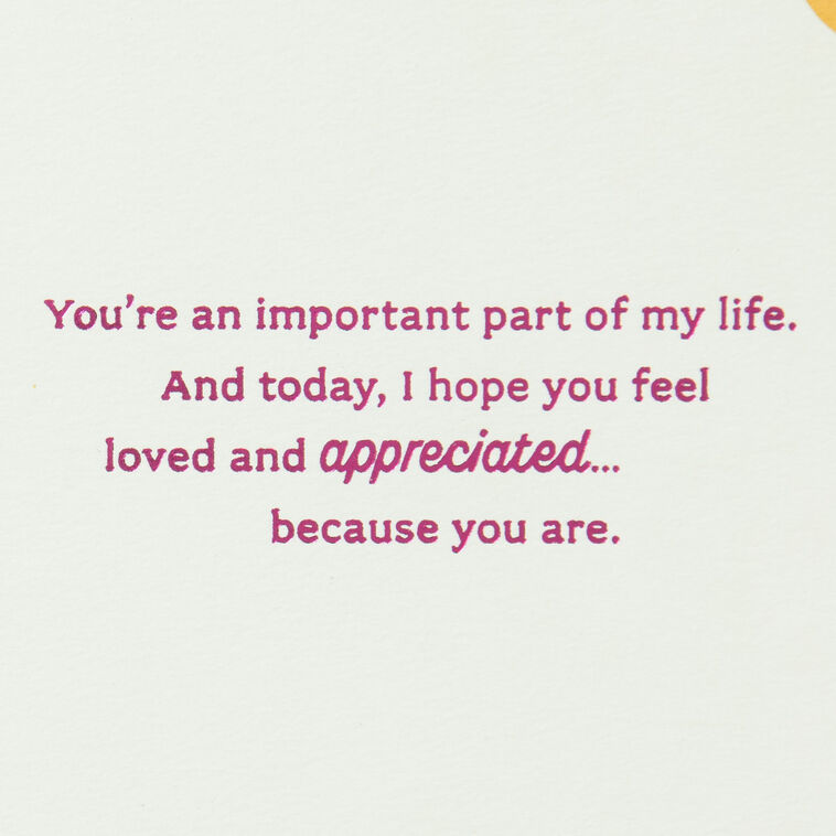 Hallmark You’re An Important Part Of My Life Birthday Card For Stepmom