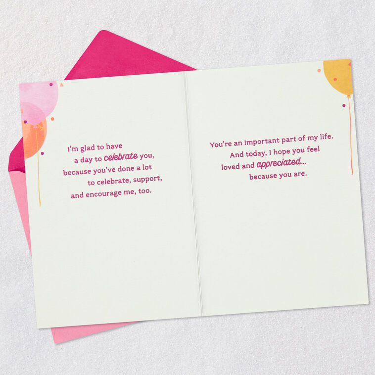 Hallmark You’re An Important Part Of My Life Birthday Card For Stepmom