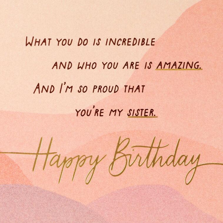Hallmark You're An Inspiration To Me Birthday Card For Sister
