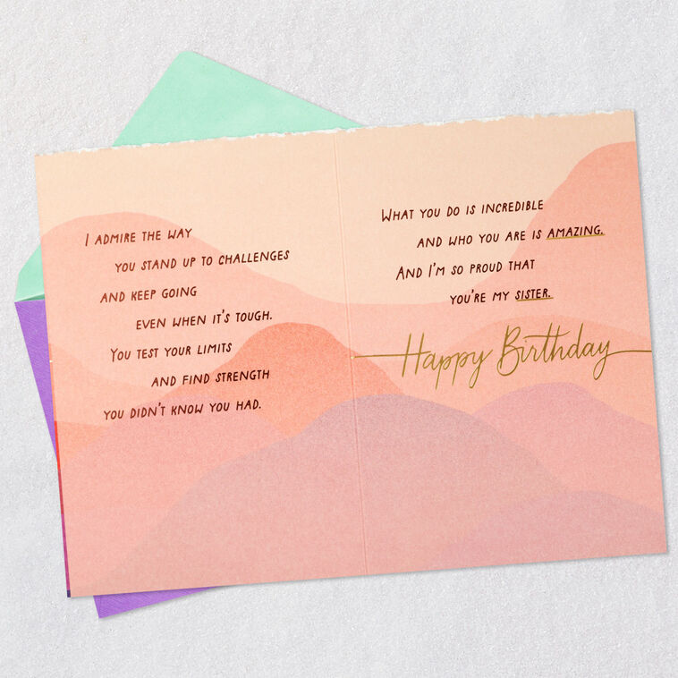 Hallmark You're An Inspiration To Me Birthday Card For Sister