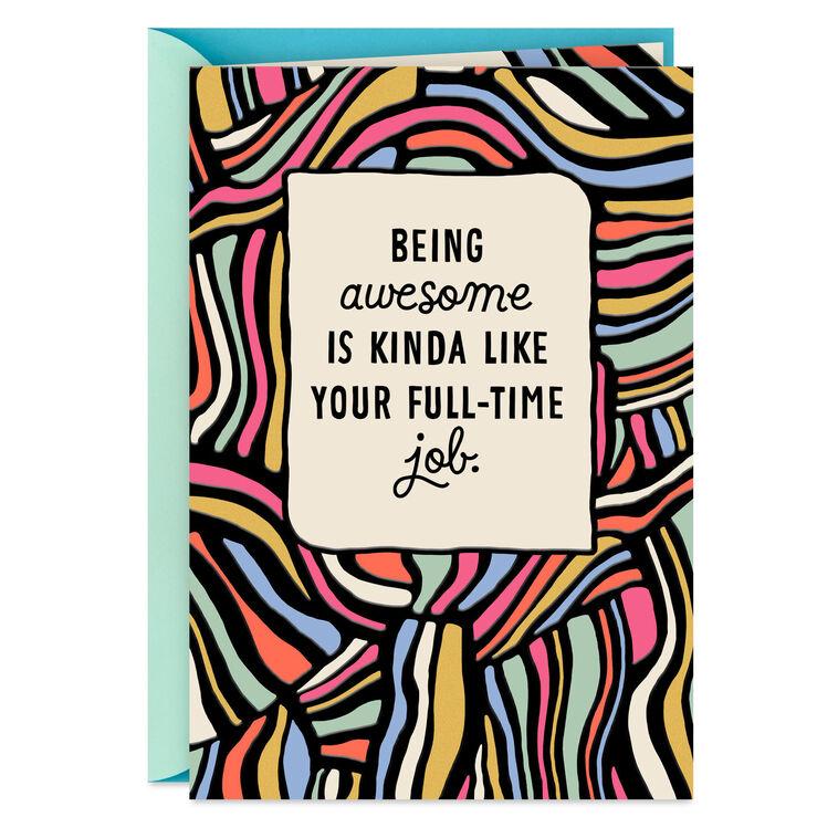 hallmark You're Awesome to Work With Thank You Card