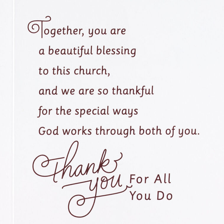 Hallmark You're Both A Beautiful Blessing Religious Clergy Appreciation Card For Pastor And Spouse