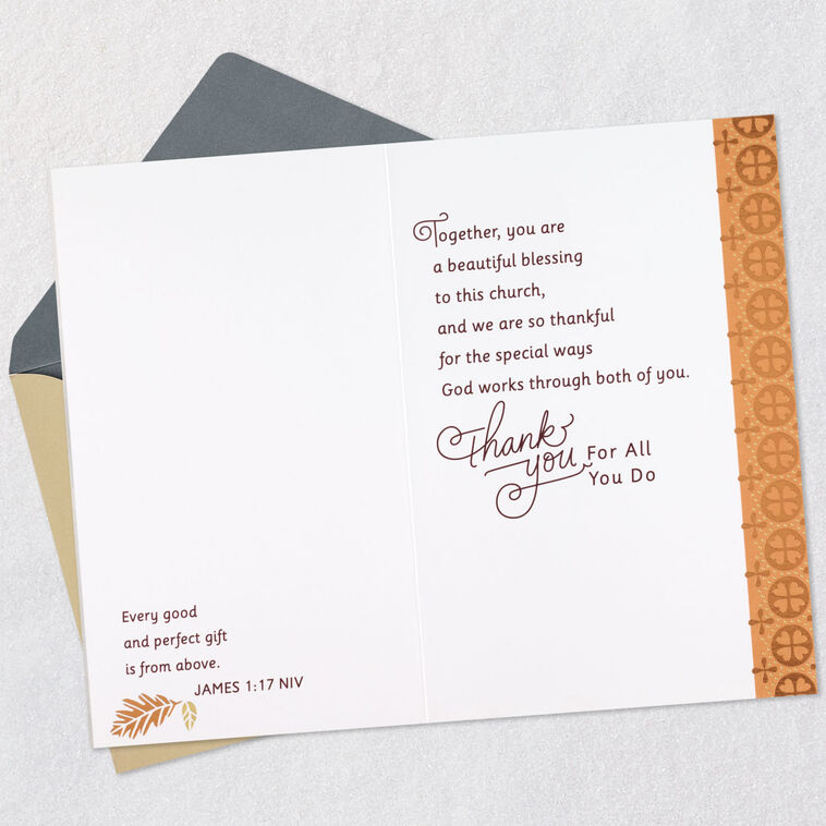Hallmark You're Both A Beautiful Blessing Religious Clergy Appreciation Card For Pastor And Spouse