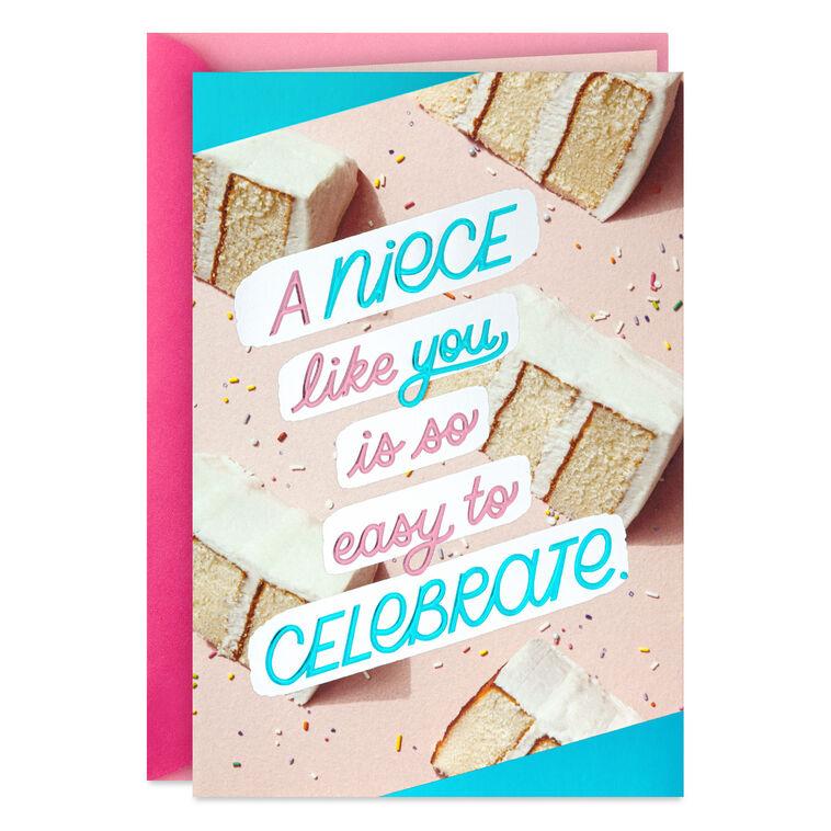 hallmark You're Easy to Celebrate Birthday Card for Niece