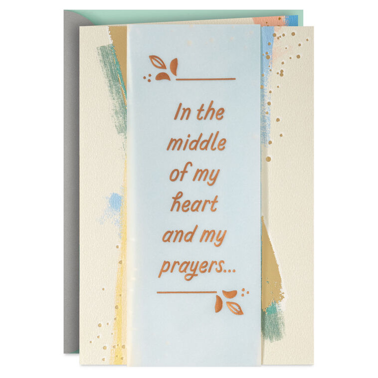 hallmark You're In My Heart and Prayers Religious Encouragement Card