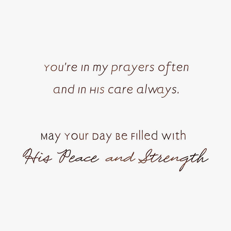 Hallmark You're In My Prayers And God's Care Always Religious Encouragement Card