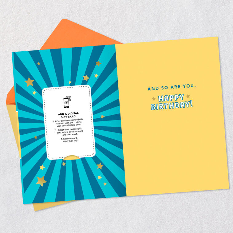 Hallmark You're Kind Of A Big Deal Gift Card Greeting Birthday Card For Kids