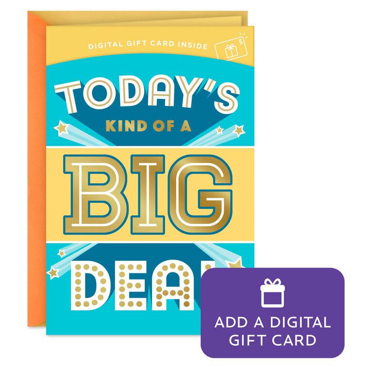 hallmark You're Kind of a Big Deal Gift Card Greeting Birthday Card for Kids