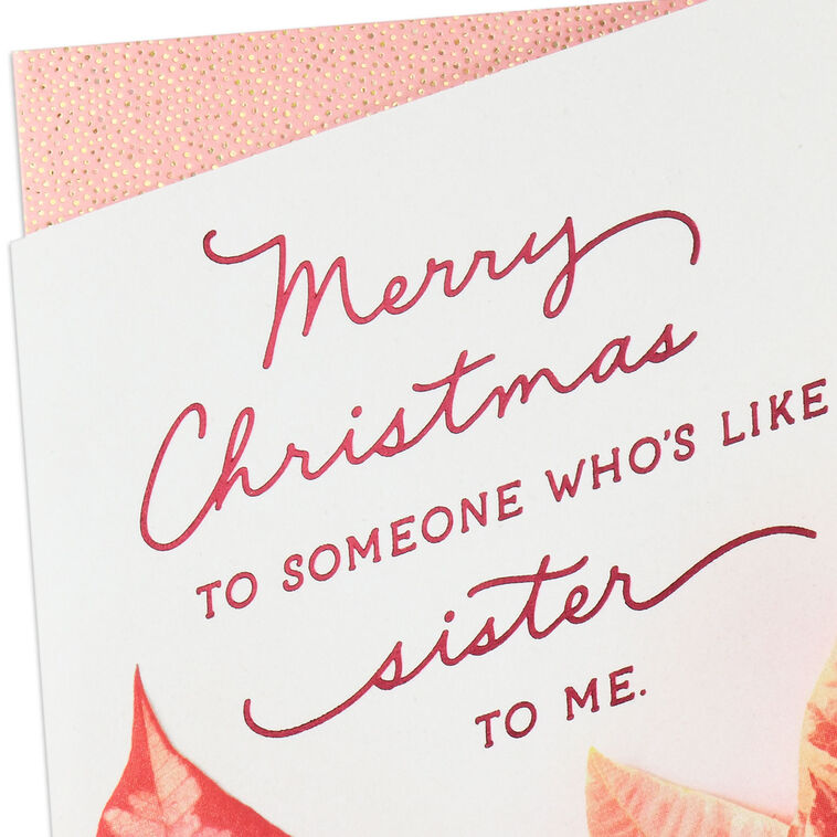 Hallmark You're Like A Sister To Me Christmas Card For Sister-in-Law