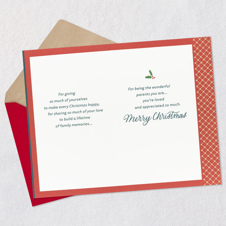 Hallmark You're Loved And Appreciated Christmas Card For Mom And Dad From Us