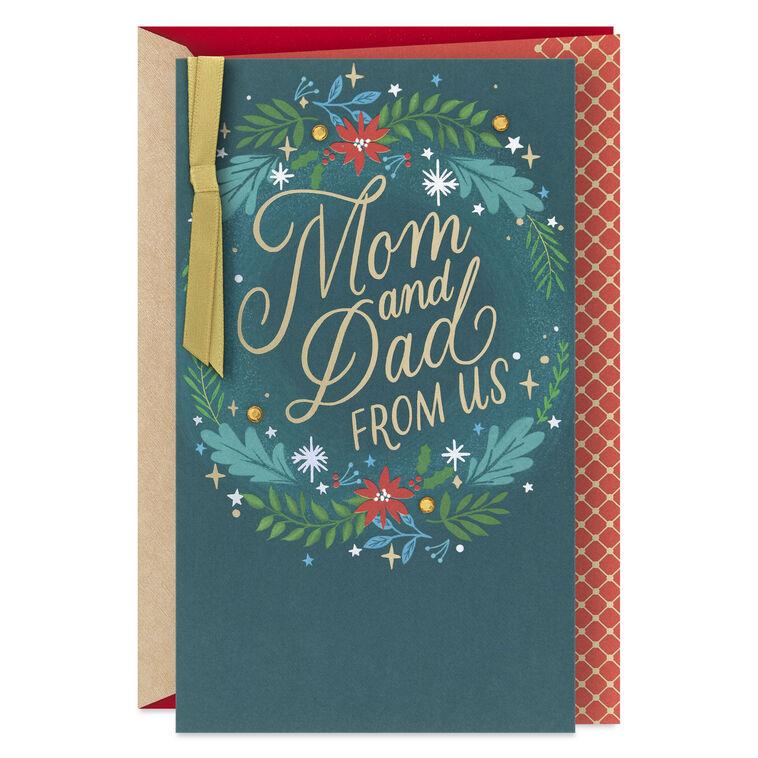 hallmark You're Loved and Appreciated Christmas Card for Mom and Dad From Us