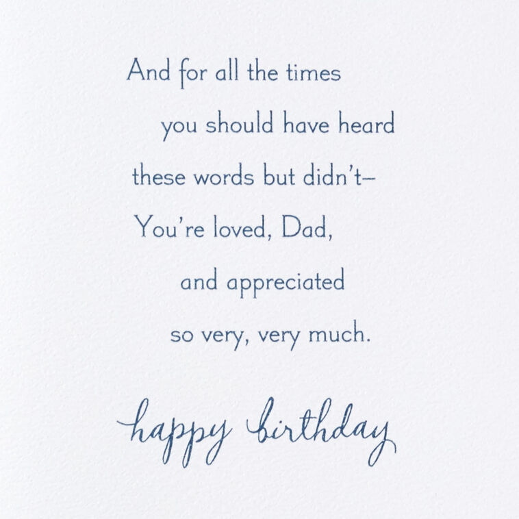 Hallmark You're Loved And Appreciated Very Much Birthday Card For Dad