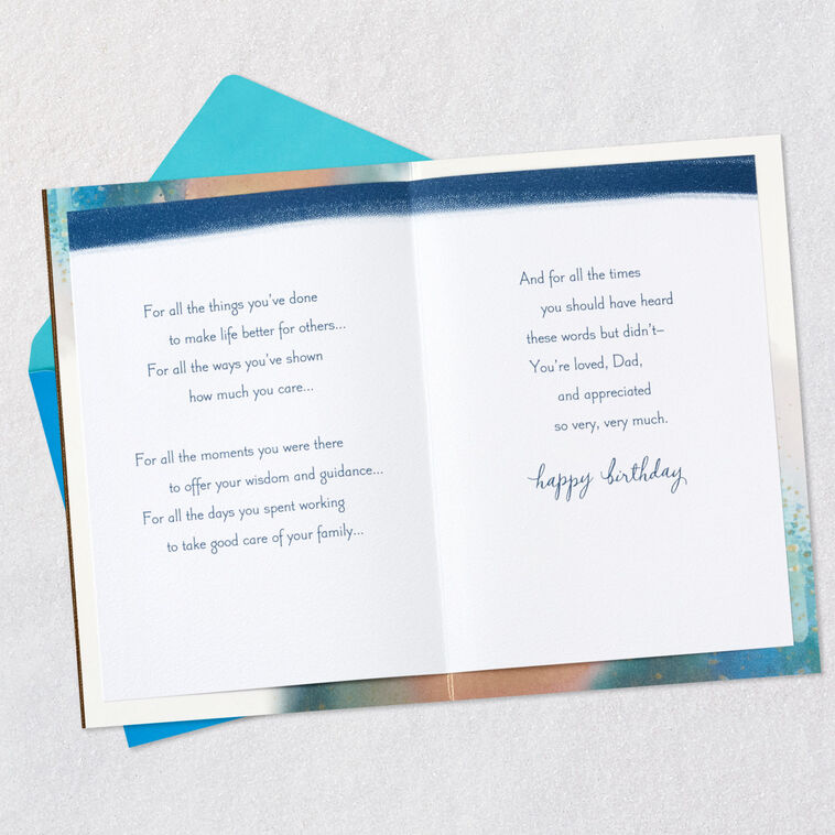 Hallmark You're Loved And Appreciated Very Much Birthday Card For Dad