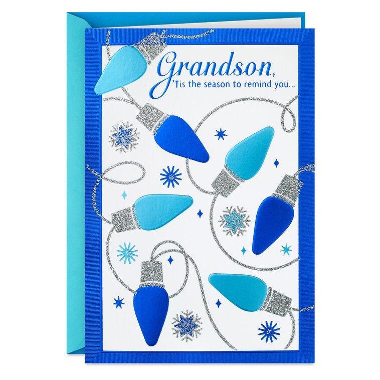 hallmark You're Loved and Important Christmas Card for Grandson