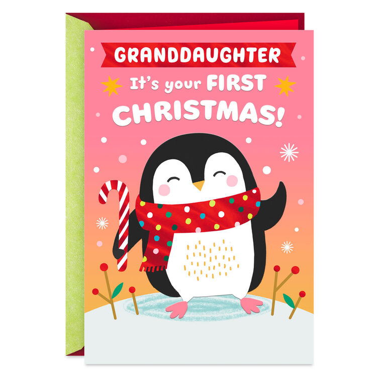hallmark You're Loved Baby's First Christmas Card for Granddaughter